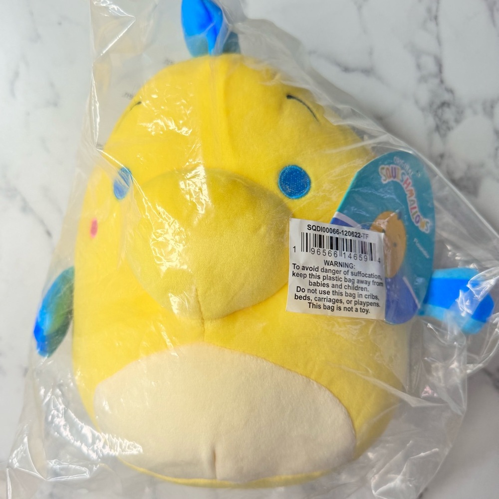 NEW AUTHENTIC Squishmallow Flounder Disney The Little Mermaid Plush Official